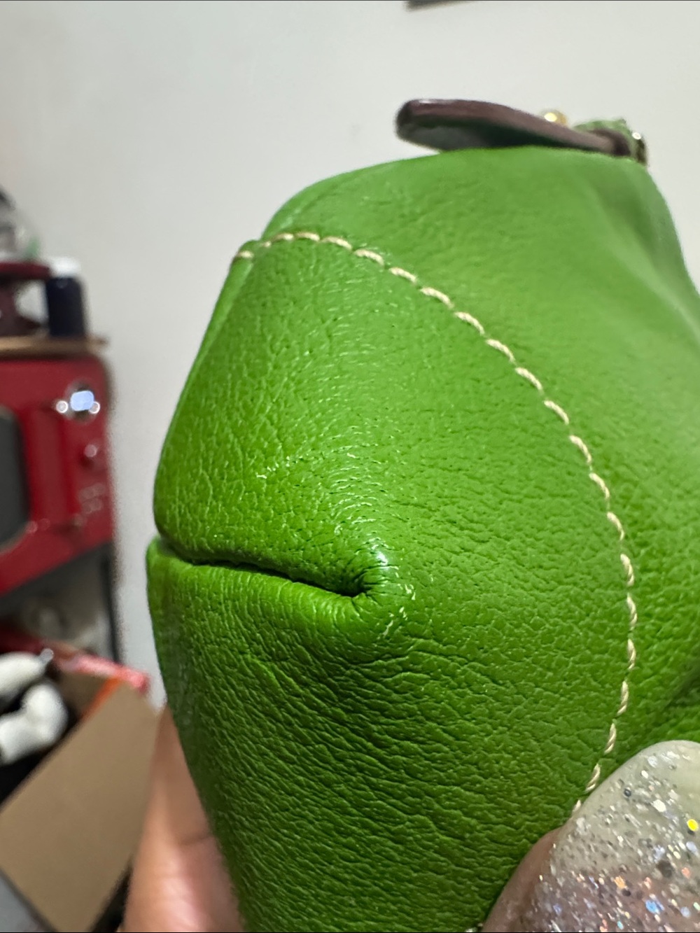 Dooney & Bourke Green Leather Shoulder Bag - Picture 15 of 17